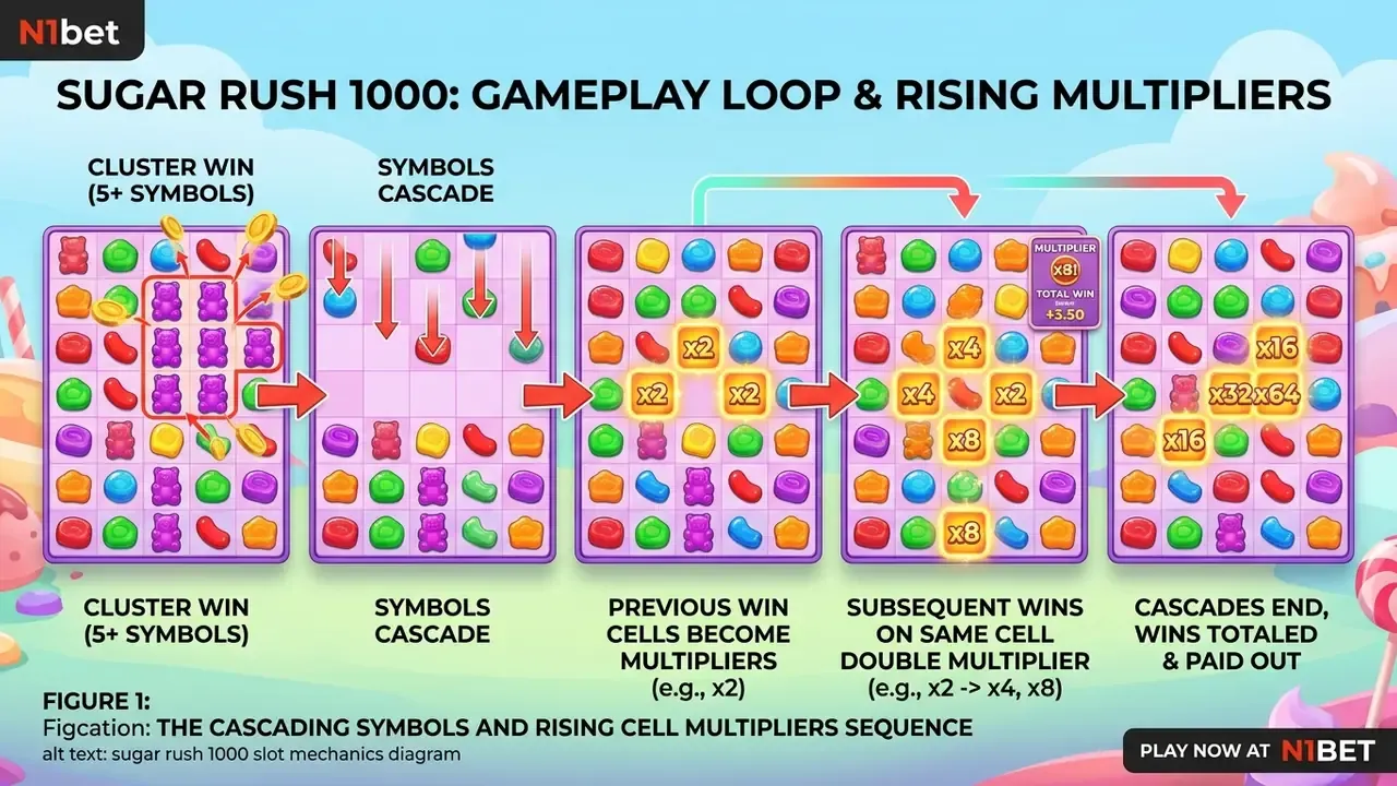 sugar rush 1000 slot mechanics diagram