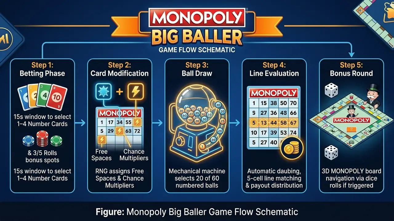 monopoly big baller game flow schematic